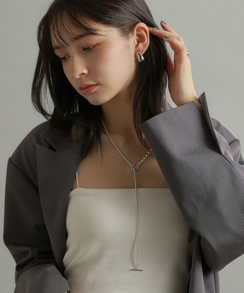 COCOSHNIK ONKITSCH / ココシュニックオンキッチュ ピアス・イヤリング | シルバー ホロウフープ ドロップピアス | 詳細6