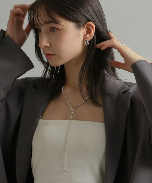 COCOSHNIK ONKITSCH / ココシュニックオンキッチュ ピアス・イヤリング | シルバー ホロウフープ ドロップピアス | 詳細7