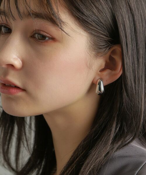 COCOSHNIK ONKITSCH / ココシュニックオンキッチュ ピアス・イヤリング | シルバー ホロウフープ ドロップピアス | 詳細8