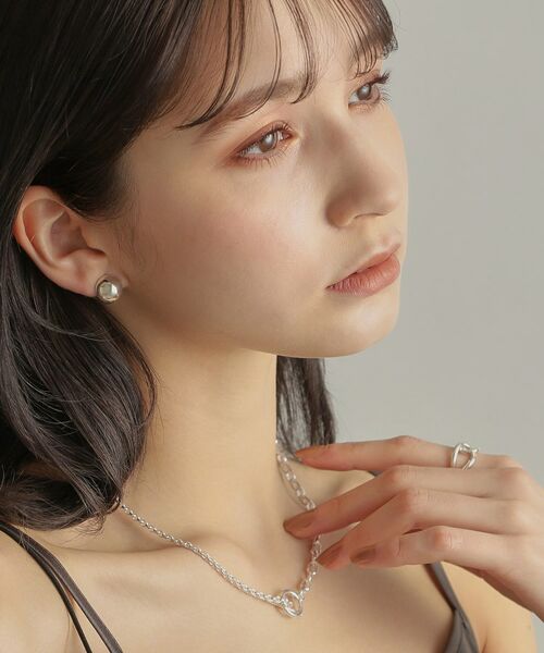 COCOSHNIK ONKITSCH / ココシュニックオンキッチュ ピアス・イヤリング | シルバー ハギーピアス ボールS | 詳細12