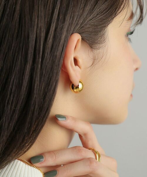 COCOSHNIK ONKITSCH / ココシュニックオンキッチュ ピアス・イヤリング | シルバー ハギーピアス ボールL GP | 詳細10