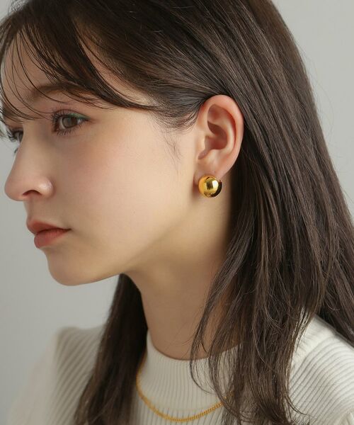 COCOSHNIK ONKITSCH / ココシュニックオンキッチュ ピアス・イヤリング | シルバー ハギーピアス ボールL GP | 詳細8