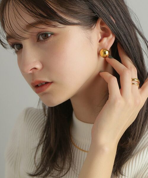 COCOSHNIK ONKITSCH / ココシュニックオンキッチュ ピアス・イヤリング | シルバー ハギーピアス ボールL GP | 詳細9