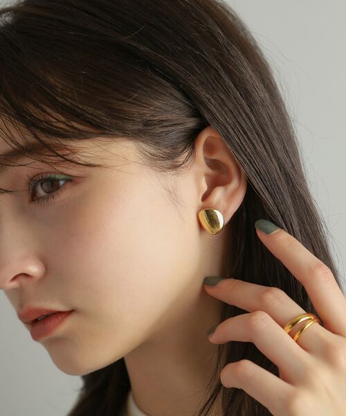 COCOSHNIK ONKITSCH / ココシュニックオンキッチュ ピアス・イヤリング | シルバー ホロウピアス Dシェイプ GP | 詳細10