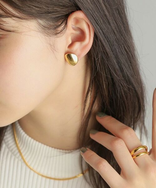 COCOSHNIK ONKITSCH / ココシュニックオンキッチュ ピアス・イヤリング | シルバー ホロウピアス Dシェイプ GP | 詳細11