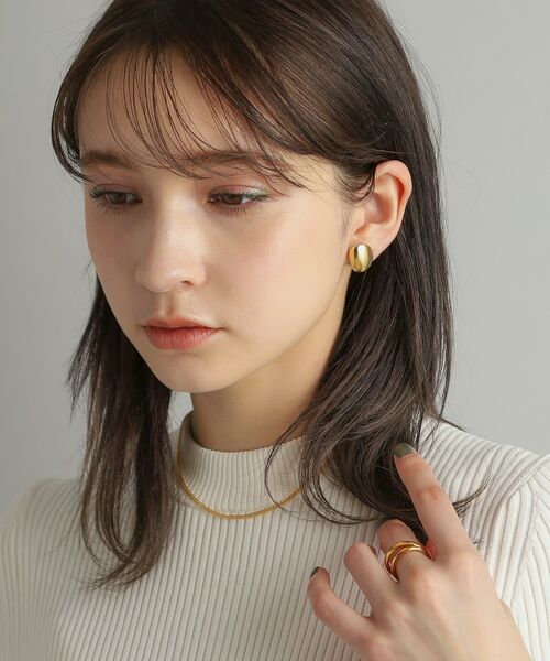 COCOSHNIK ONKITSCH / ココシュニックオンキッチュ ピアス・イヤリング | シルバー ホロウピアス Dシェイプ GP | 詳細8