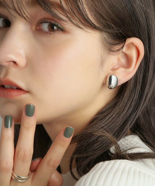 COCOSHNIK ONKITSCH / ココシュニックオンキッチュ ピアス・イヤリング | シルバー ホロウピアス Dシェイプ | 詳細10