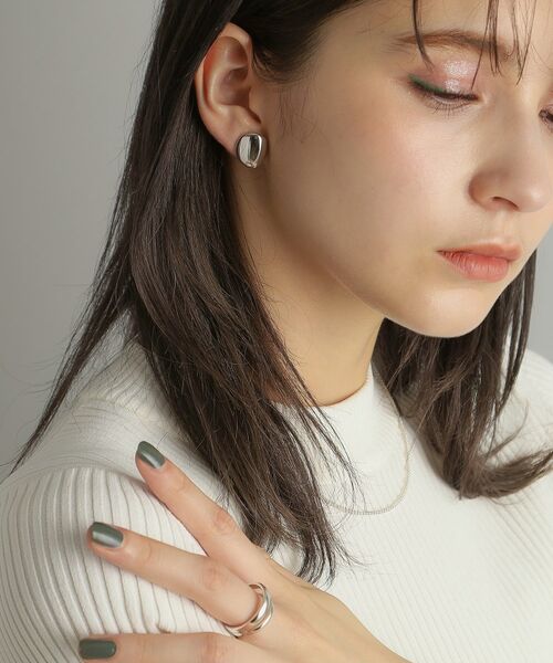 COCOSHNIK ONKITSCH / ココシュニックオンキッチュ ピアス・イヤリング | シルバー ホロウピアス Dシェイプ | 詳細8