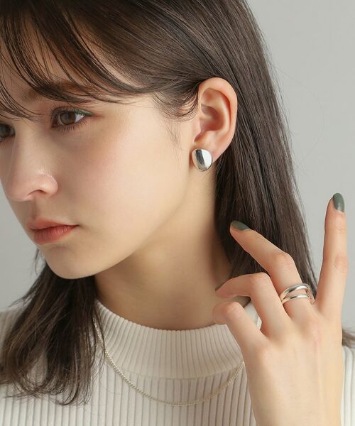 COCOSHNIK ONKITSCH / ココシュニックオンキッチュ ピアス・イヤリング | シルバー ホロウピアス Dシェイプ | 詳細9