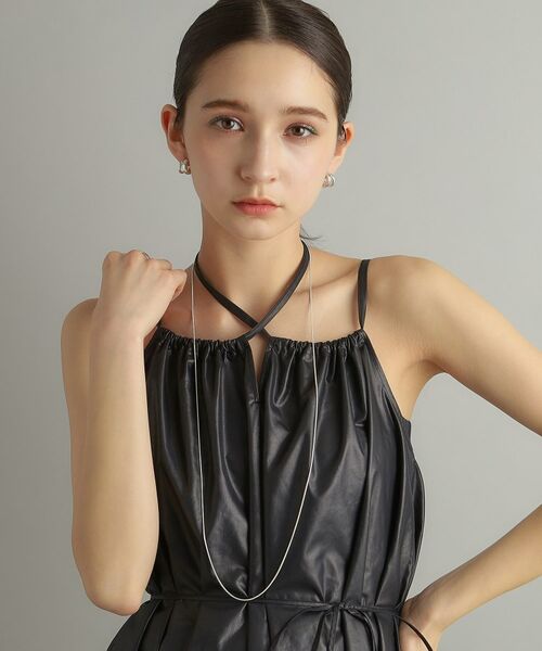 COCOSHNIK ONKITSCH / ココシュニックオンキッチュ ピアス・イヤリング | シルバー スモールフープ ダブルプランプピアス | 詳細10