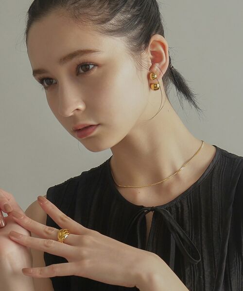 COCOSHNIK ONKITSCH / ココシュニックオンキッチュ ピアス・イヤリング | シルバー ホロウピアス ボール フロントバック GP | 詳細10