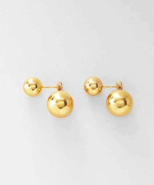 COCOSHNIK ONKITSCH / ココシュニックオンキッチュ ピアス・イヤリング | シルバー ホロウピアス ボール フロントバック GP | 詳細3