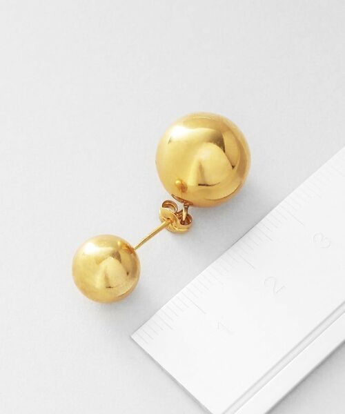 COCOSHNIK ONKITSCH / ココシュニックオンキッチュ ピアス・イヤリング | シルバー ホロウピアス ボール フロントバック GP | 詳細5