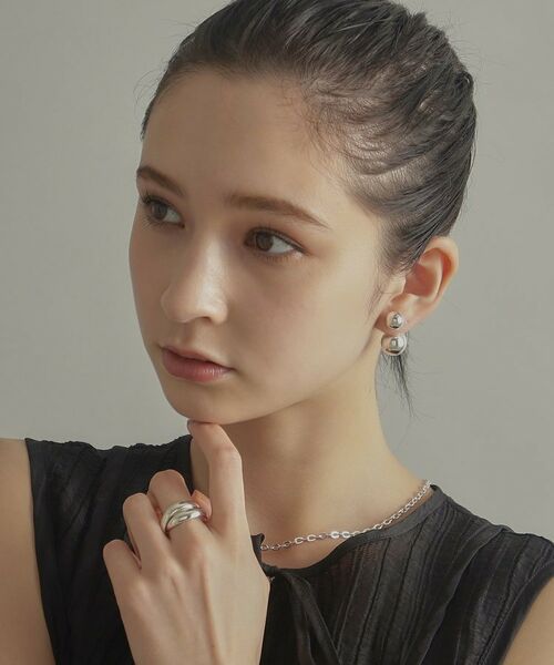 COCOSHNIK ONKITSCH / ココシュニックオンキッチュ ピアス・イヤリング | シルバー ホロウピアス ボール フロントバック | 詳細10