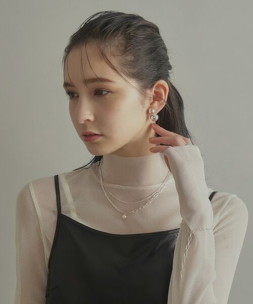 COCOSHNIK ONKITSCH / ココシュニックオンキッチュ ピアス・イヤリング | シルバー ホロウピアス ボール フロントバック | 詳細18