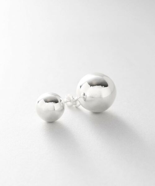 COCOSHNIK ONKITSCH / ココシュニックオンキッチュ ピアス・イヤリング | シルバー ホロウピアス ボール フロントバック | 詳細2