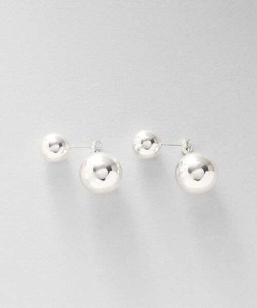 COCOSHNIK ONKITSCH / ココシュニックオンキッチュ ピアス・イヤリング | シルバー ホロウピアス ボール フロントバック | 詳細3