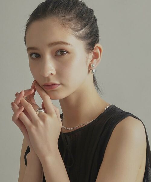 COCOSHNIK ONKITSCH / ココシュニックオンキッチュ ピアス・イヤリング | シルバー ホロウピアス ボール フロントバック | 詳細9