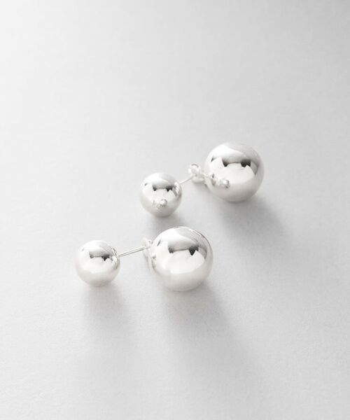 COCOSHNIK ONKITSCH / ココシュニックオンキッチュ ピアス・イヤリング | シルバー ホロウピアス ボール フロントバック（シルバー(600)）