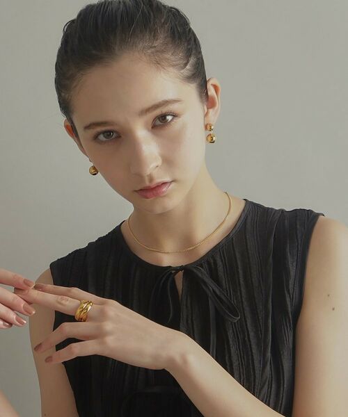 COCOSHNIK ONKITSCH / ココシュニックオンキッチュ ピアス・イヤリング | シルバー ホロウピアス ダブルボール GP | 詳細11