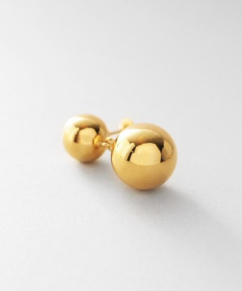 COCOSHNIK ONKITSCH / ココシュニックオンキッチュ ピアス・イヤリング | シルバー ホロウピアス ダブルボール GP | 詳細2