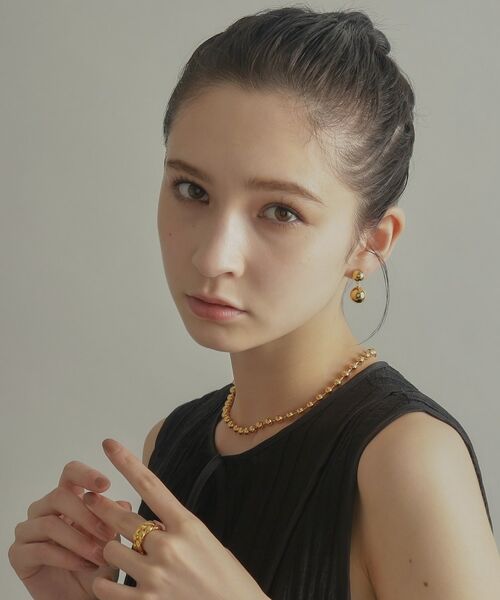 COCOSHNIK ONKITSCH / ココシュニックオンキッチュ ピアス・イヤリング | シルバー ホロウピアス ダブルボール GP | 詳細8