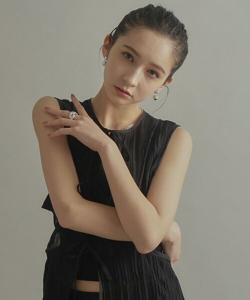 COCOSHNIK ONKITSCH / ココシュニックオンキッチュ ピアス・イヤリング | シルバー ホロウピアス ダブルボール | 詳細11