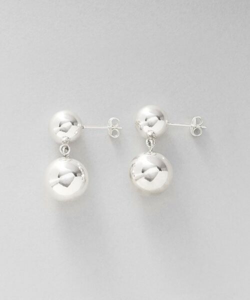 COCOSHNIK ONKITSCH / ココシュニックオンキッチュ ピアス・イヤリング | シルバー ホロウピアス ダブルボール | 詳細3