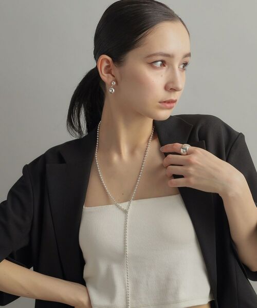 COCOSHNIK ONKITSCH / ココシュニックオンキッチュ ピアス・イヤリング | シルバー ホロウピアス ダブルボール | 詳細8