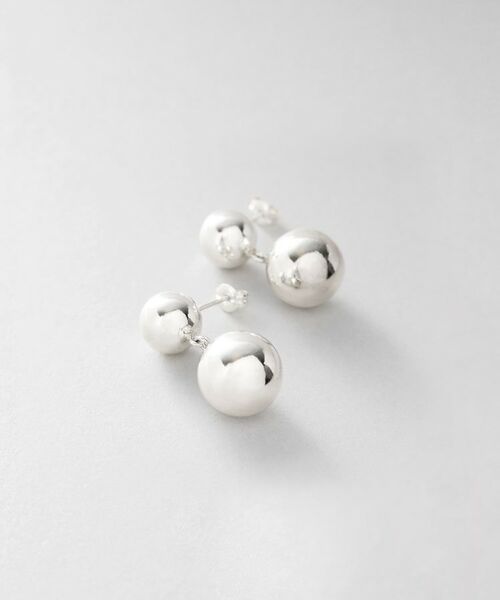 COCOSHNIK ONKITSCH / ココシュニックオンキッチュ ピアス・イヤリング | シルバー ホロウピアス ダブルボール（シルバー(600)）