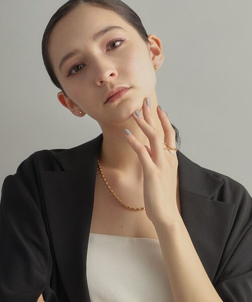 COCOSHNIK ONKITSCH / ココシュニックオンキッチュ ピアス・イヤリング | シルバー ペアシェイプ スタッドピアス GP | 詳細10