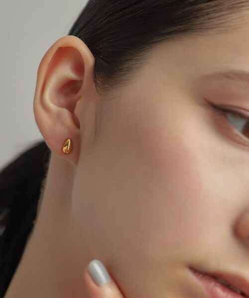 COCOSHNIK ONKITSCH / ココシュニックオンキッチュ ピアス・イヤリング | シルバー ペアシェイプ スタッドピアス GP | 詳細14