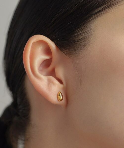 COCOSHNIK ONKITSCH / ココシュニックオンキッチュ ピアス・イヤリング | シルバー ペアシェイプ スタッドピアス GP | 詳細15