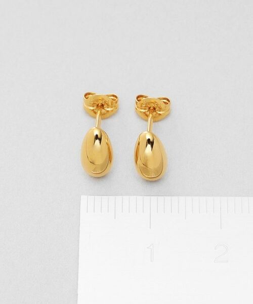 COCOSHNIK ONKITSCH / ココシュニックオンキッチュ ピアス・イヤリング | シルバー ペアシェイプ スタッドピアス GP | 詳細4