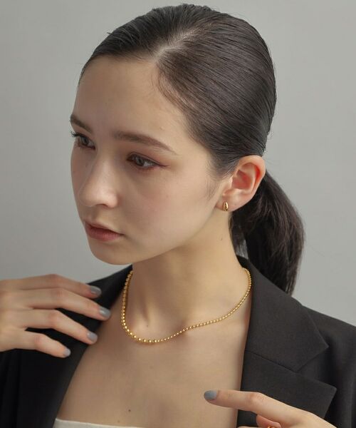 COCOSHNIK ONKITSCH / ココシュニックオンキッチュ ピアス・イヤリング | シルバー ペアシェイプ スタッドピアス GP | 詳細6