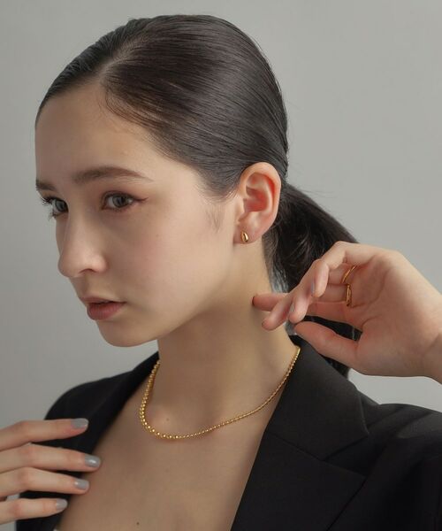 COCOSHNIK ONKITSCH / ココシュニックオンキッチュ ピアス・イヤリング | シルバー ペアシェイプ スタッドピアス GP | 詳細7