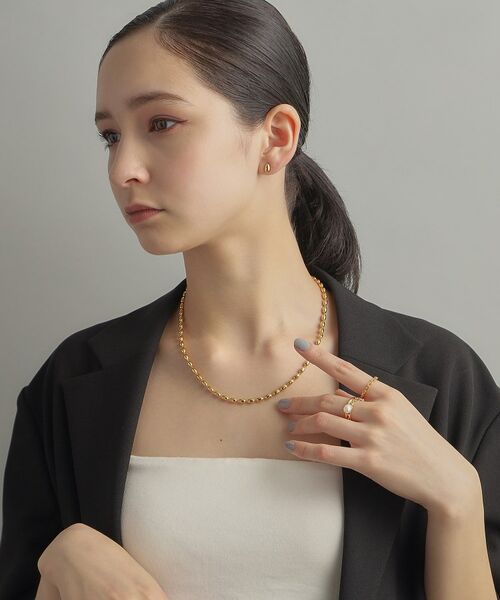 COCOSHNIK ONKITSCH / ココシュニックオンキッチュ ピアス・イヤリング | シルバー ペアシェイプ スタッドピアス GP | 詳細9