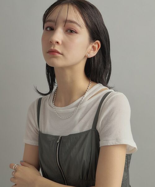 COCOSHNIK ONKITSCH / ココシュニックオンキッチュ ピアス・イヤリング | シルバー ペアシェイプ スタッドピアス | 詳細6