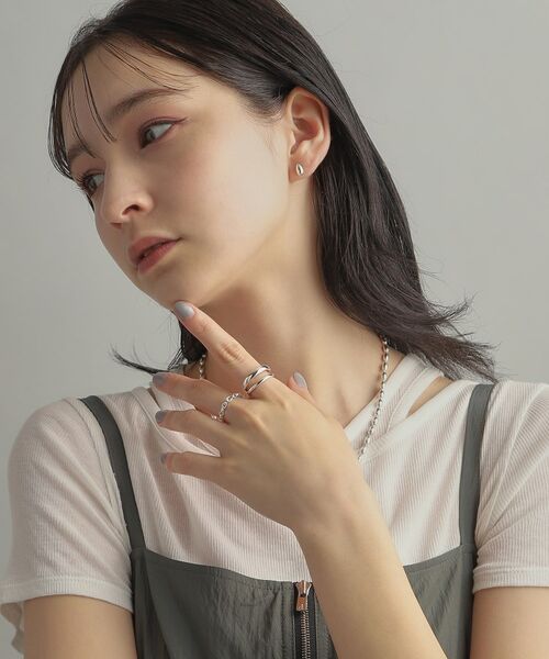 COCOSHNIK ONKITSCH / ココシュニックオンキッチュ ピアス・イヤリング | シルバー ペアシェイプ スタッドピアス | 詳細7