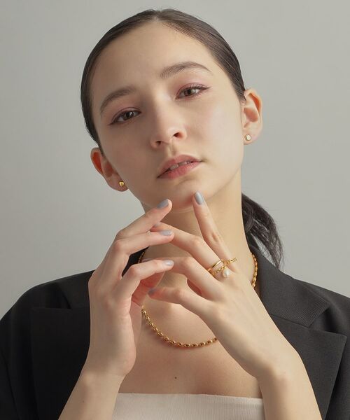 COCOSHNIK ONKITSCH / ココシュニックオンキッチュ ピアス・イヤリング | シルバー クッションシェイプ スタッドピアス GP | 詳細6