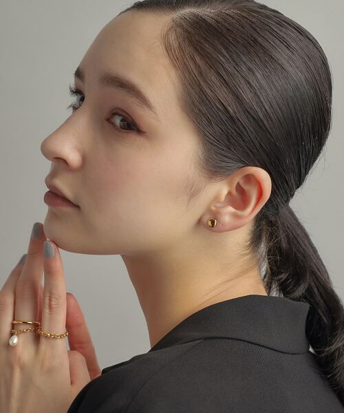 COCOSHNIK ONKITSCH / ココシュニックオンキッチュ ピアス・イヤリング | シルバー クッションシェイプ スタッドピアス GP | 詳細8