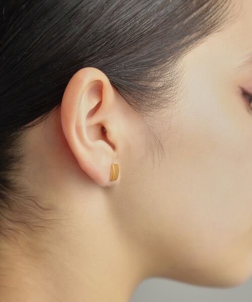 COCOSHNIK ONKITSCH / ココシュニックオンキッチュ ピアス・イヤリング | シルバー シールドシェイプ スタッドピアス GP | 詳細10