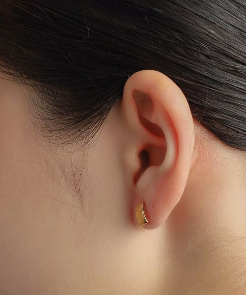 COCOSHNIK ONKITSCH / ココシュニックオンキッチュ ピアス・イヤリング | シルバー シールドシェイプ スタッドピアス GP | 詳細12