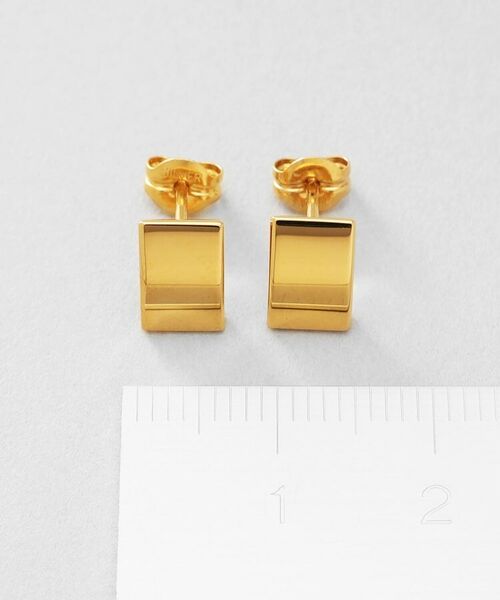 COCOSHNIK ONKITSCH / ココシュニックオンキッチュ ピアス・イヤリング | シルバー シールドシェイプ スタッドピアス GP | 詳細4