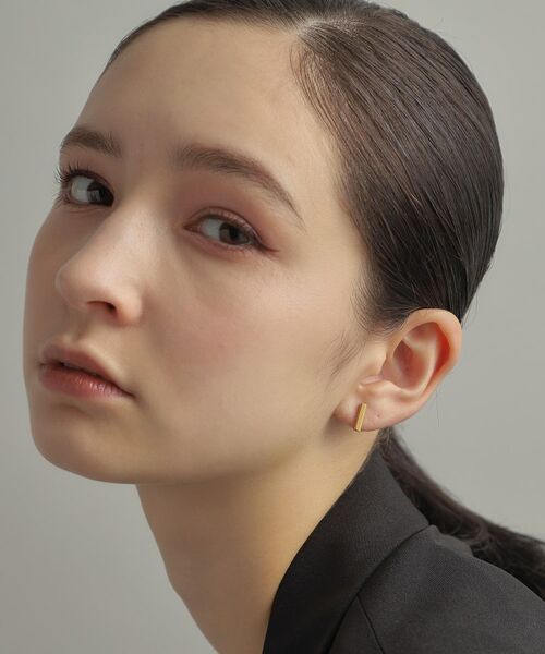 COCOSHNIK ONKITSCH / ココシュニックオンキッチュ ピアス・イヤリング | シルバー レクタングル スタッドピアス GP | 詳細13