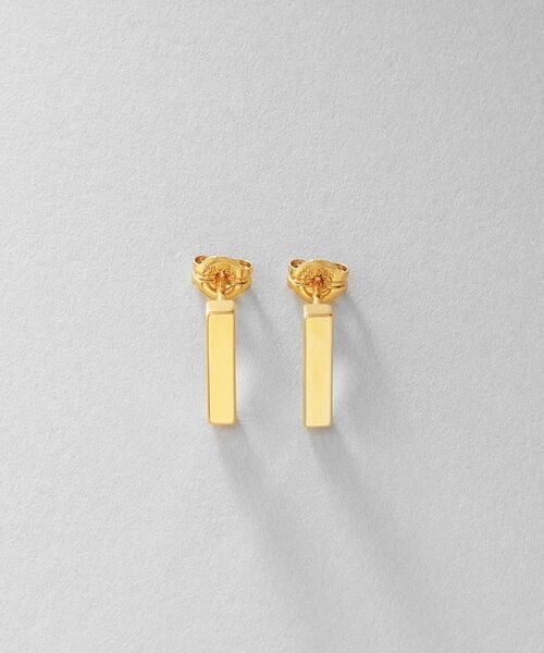 COCOSHNIK ONKITSCH / ココシュニックオンキッチュ ピアス・イヤリング | シルバー レクタングル スタッドピアス GP | 詳細3