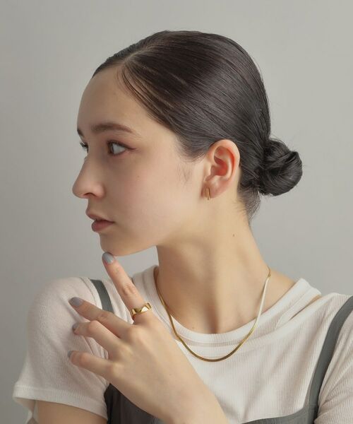 COCOSHNIK ONKITSCH / ココシュニックオンキッチュ ピアス・イヤリング | シルバー レクタングル スタッドピアス GP | 詳細7