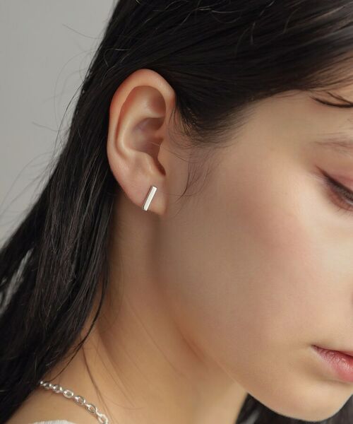 COCOSHNIK ONKITSCH / ココシュニックオンキッチュ ピアス・イヤリング | シルバー レクタングル スタッドピアス | 詳細10