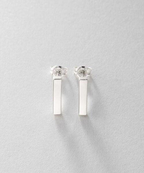 COCOSHNIK ONKITSCH / ココシュニックオンキッチュ ピアス・イヤリング | シルバー レクタングル スタッドピアス | 詳細3