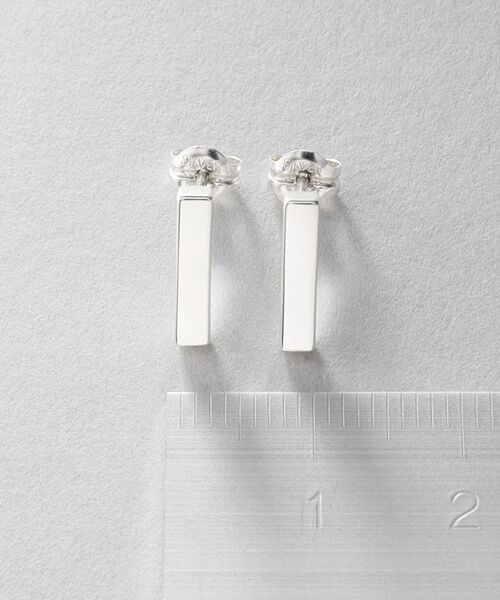 COCOSHNIK ONKITSCH / ココシュニックオンキッチュ ピアス・イヤリング | シルバー レクタングル スタッドピアス | 詳細4